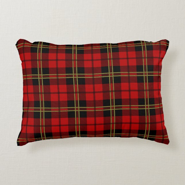 Brodie Red Tartan Plaid Pattern Decorative Cushion (Front)
