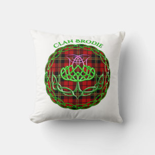 Brodie Scottish Tartan Celtic Thistle Cushion