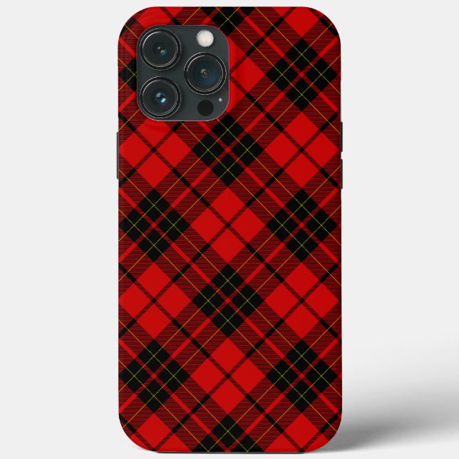 Brodie tartan red black plaid Case-Mate iPhone case (Back)