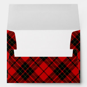 Brodie tartan red black plaid envelope