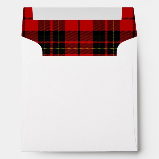 Brodie tartan red black plaid envelopes (Back (Bottom))