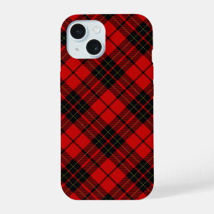 Brodie tartan red black plaid iPhone 15 case