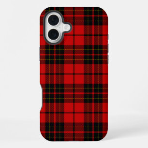Brodie tartan red black plaid iPhone 16 plus case