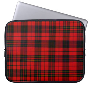 Brodie tartan red black plaid laptop sleeve