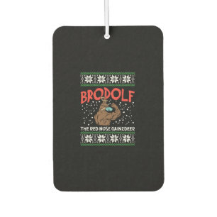 Brodolf In Mask Muscle Workout Gym Ugly Xmas Car Air Freshener