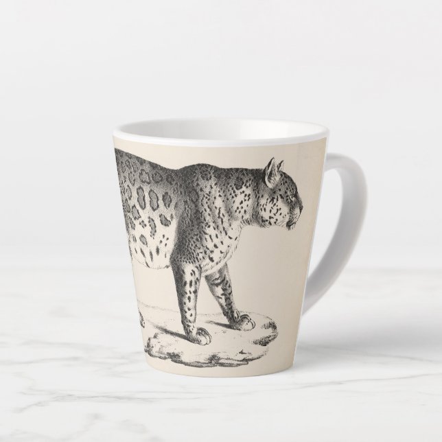 Brodtmann Leopard Sketch Latte Mug (Right Angle)