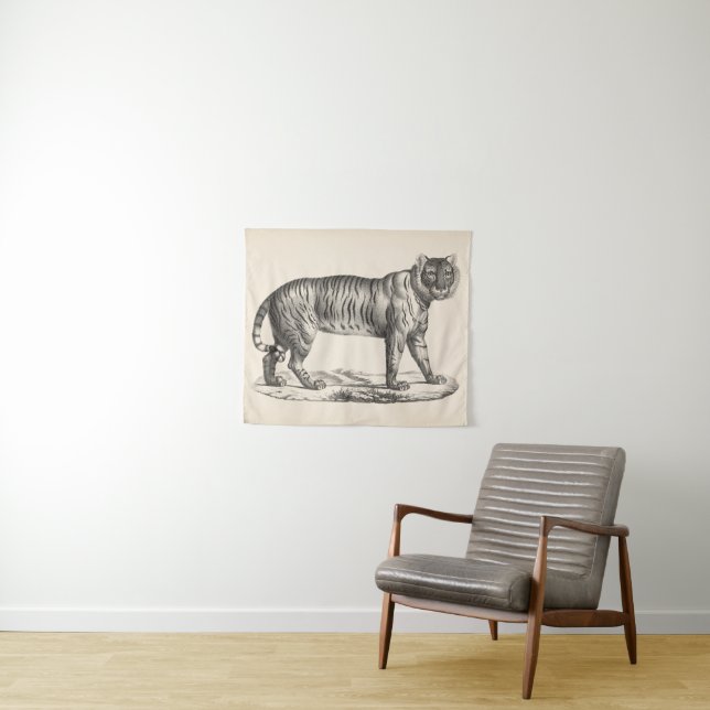 Brodtmann Tiger Sketch Tapestry (In Situ (Horizontal))
