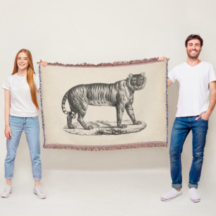 Brodtmann Tiger Sketch Throw Blanket