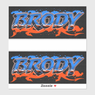 Brody First Name Graffiti Sticker