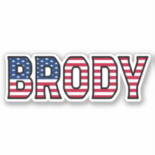 Brody Name Vorname USA Sticker Stickerset
