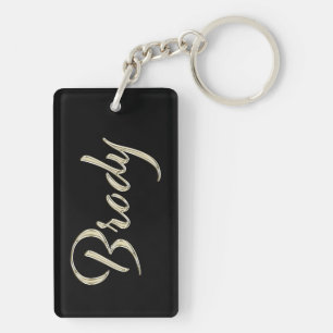 Brody name whitegold key trailer ring