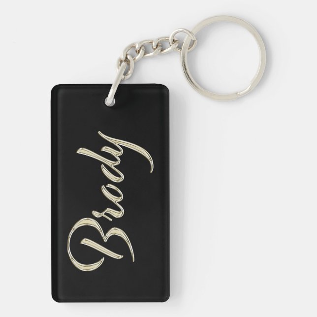 Brody name whitegold key trailer ring (Back)