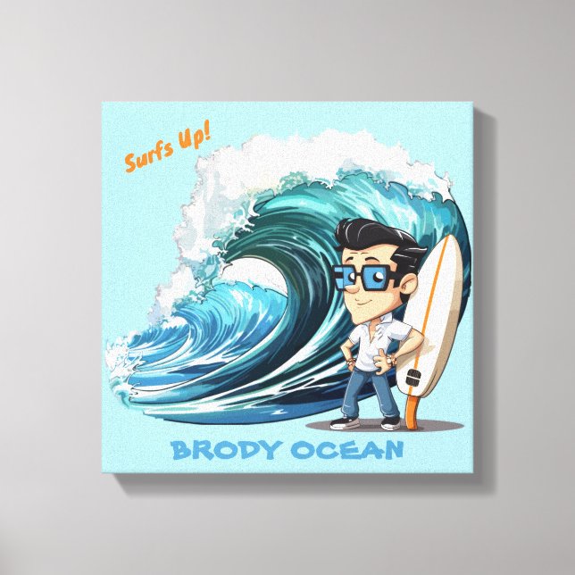 Brody Ocean Wavecrest Canvas Print (Front)