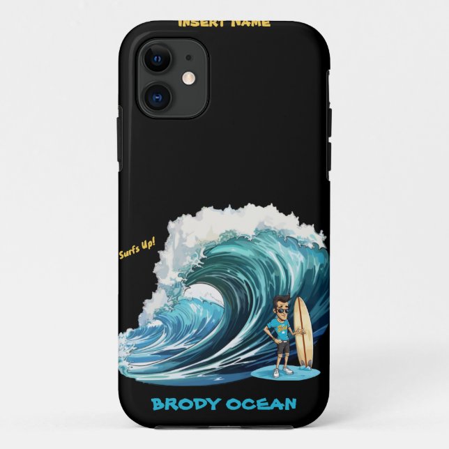 Brody Ocean Wavecrest Case-Mate iPhone Case (Back)