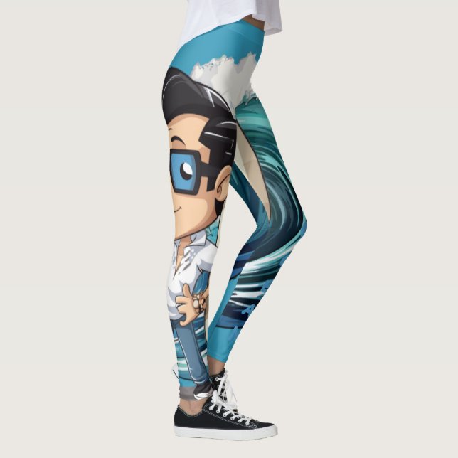 Brody Ocean Wavecrest Leggings (Right)
