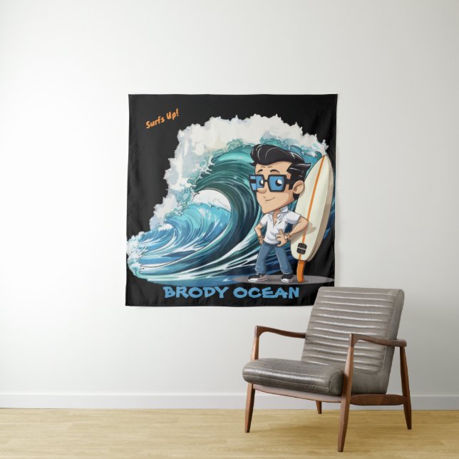 Brody Ocean Wavecrest Tapestry (In Situ (Horizontal))