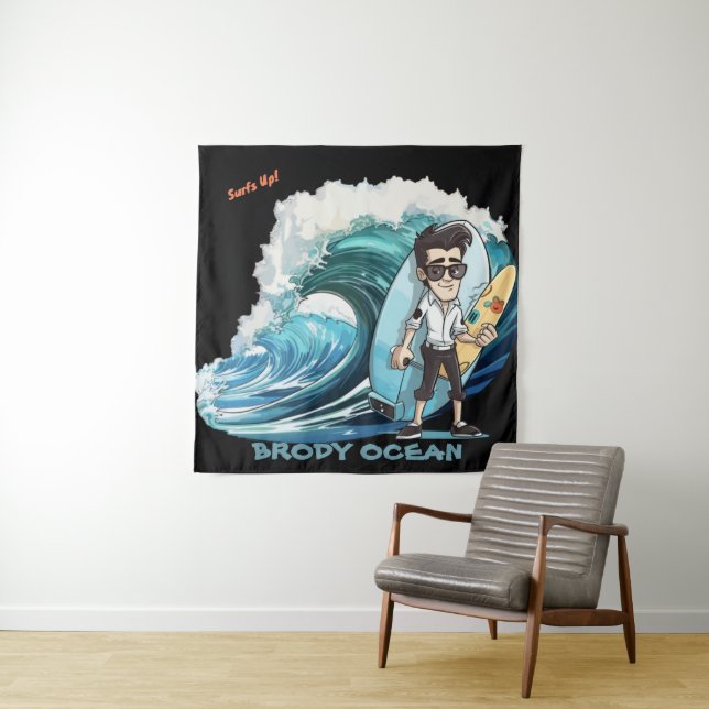Brody Ocean Wavecrest Tapestry (In Situ (Horizontal))