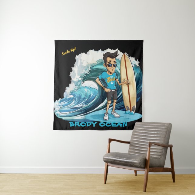 Brody Ocean Wavecrest Tapestry (In Situ (Horizontal))