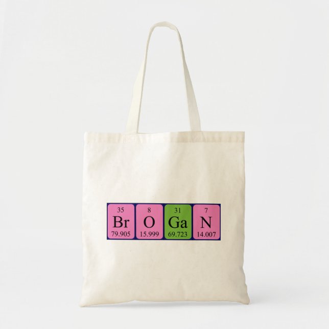 Brogan periodic table name tote bag (Front)
