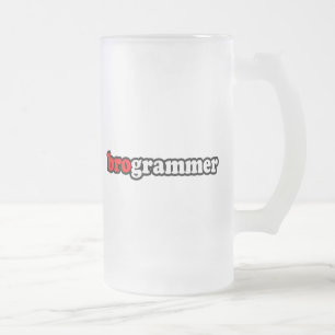 BROGRAMMER FROSTED GLASS BEER MUG