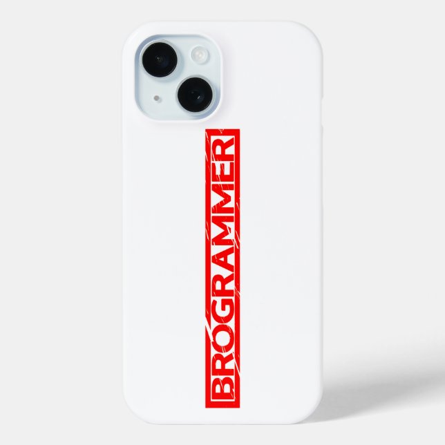 Brogrammer Stamp Case-Mate iPhone Case (Back)