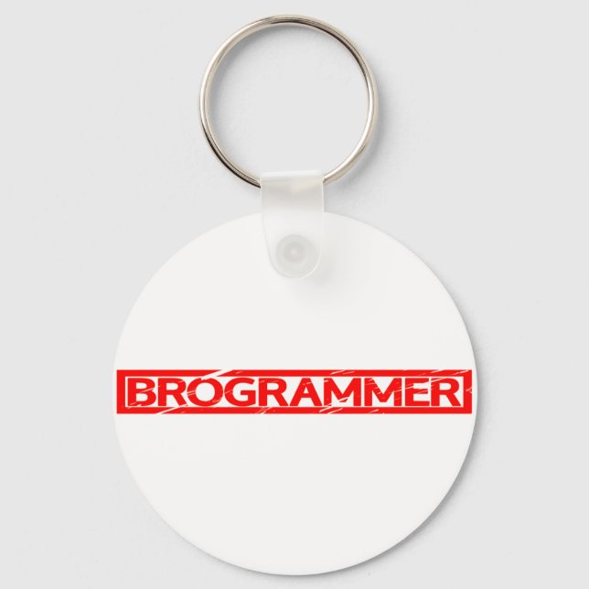 Brogrammer Stamp Key Ring (Front)