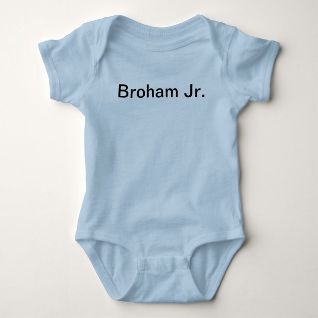 Broham Jr. Baby Bodysuit (Front)