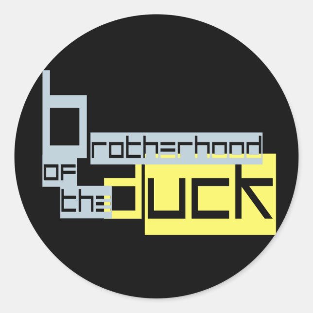 Brohood ministickers classic round sticker (Front)