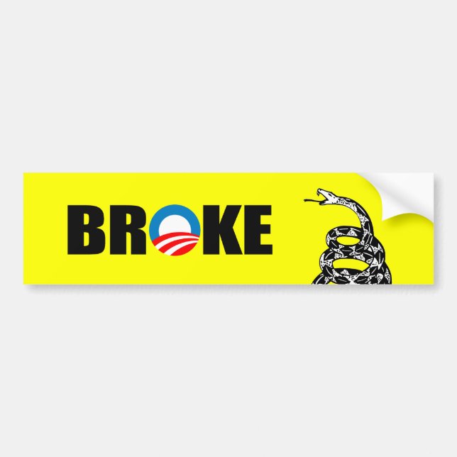 BROKE BUMPER STICKER (Front)