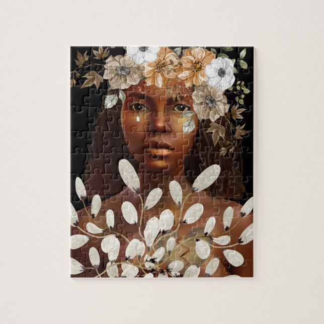 Broke In Hearted African American Woman Art Jigsaw Puzzle (Vertical)