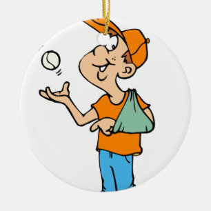 Broken Arm Player Ceramic Tree Decoration