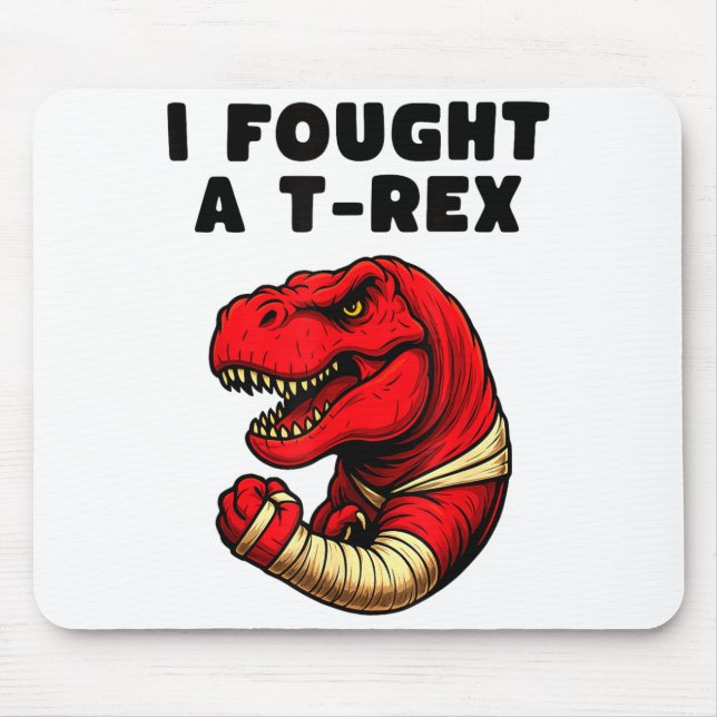 Broken Arm Recovery T-rex Kids Boys Dinosaur  Mouse Mat (Front)