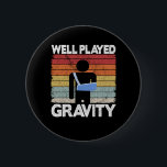 Broken Arm Surgery Get Well Played Gravity Funny 6 Cm Round Badge<br><div class="desc">This is a funny broken arm surgery get well soon design as surgery recovery gift for all member of the broken arm club and rehab patient who had a hand,  elbow,  wrist oder arm surgery after a accident.</div>