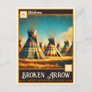Broken Arrow, Oklahoma   Vintage Postcard