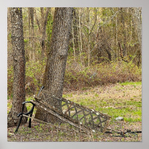 Broken Bench Photo Poster