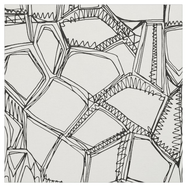 BROKEN black off white Fabric (Swatch)