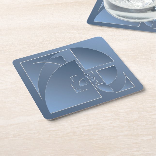 broken bluestone brick square paper coaster (Angled)