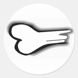 Broken Bone Classic Round Sticker