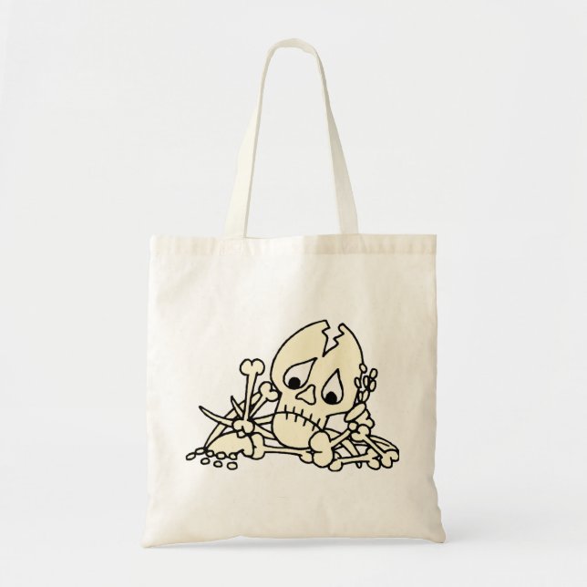 Broken Bones Skeleton Tote Bag (Front)