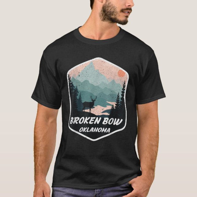 Broken Bow Oklahoma OK Mountains Hike Hiking Souve T-Shirt (Front)