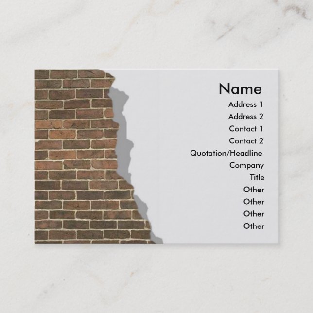 Broken Brick Wall Profile Card (Front)