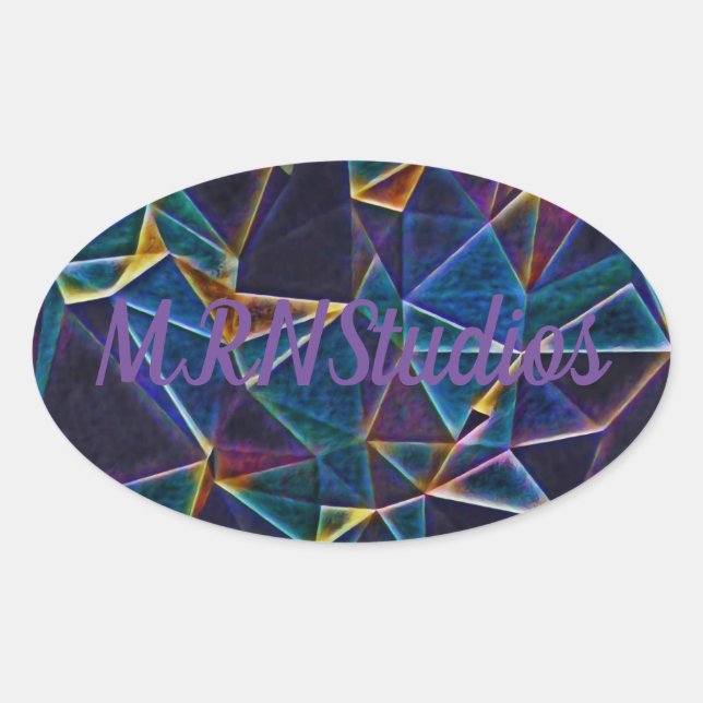 Broken Bubbles   Oval Sticker (Front)