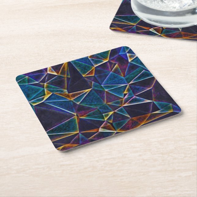 Broken Bubbles  Round Paper Coaster (Angled)