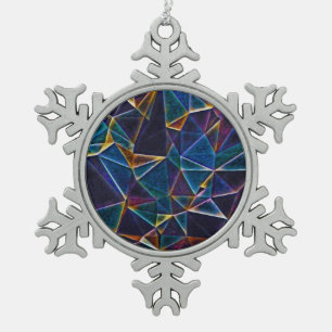 Broken Bubbles Snowflake Pewter Christmas Ornament