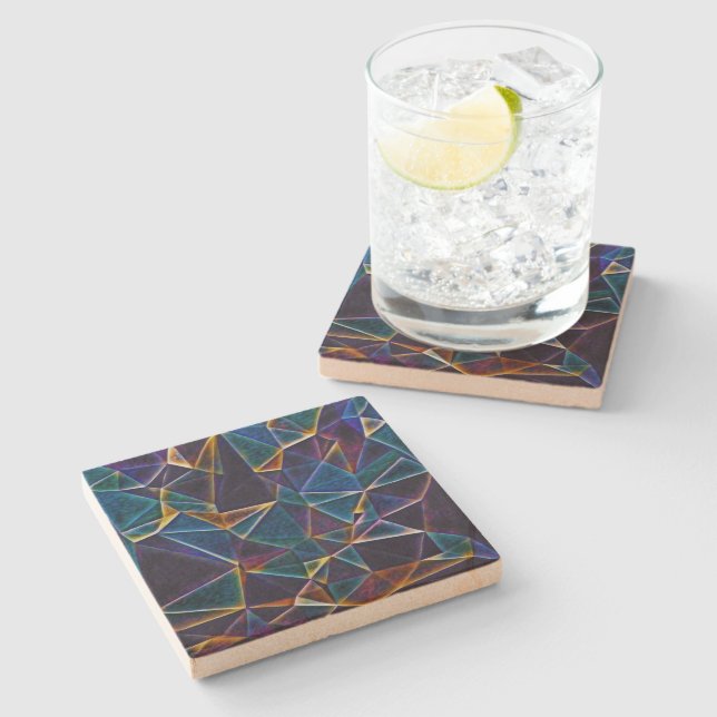 Broken Bubbles  Stone Coaster (Side)