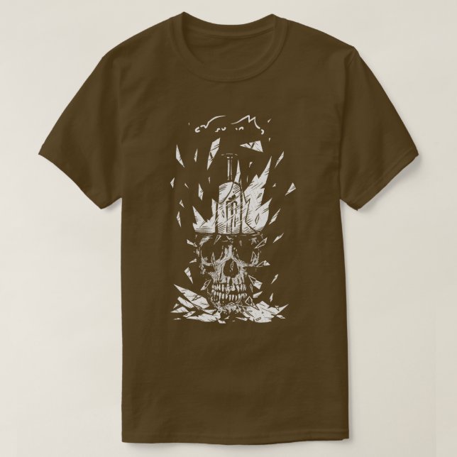 Broken Bulb Skull T-Shirt (Design Front)