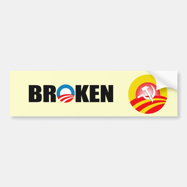 BROKEN BUMPER STICKER (Front)