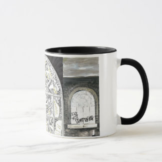 Broken But Not Shattered Black handled Mug