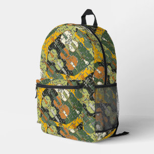 Broken Cello Pattern Printed Backpack
