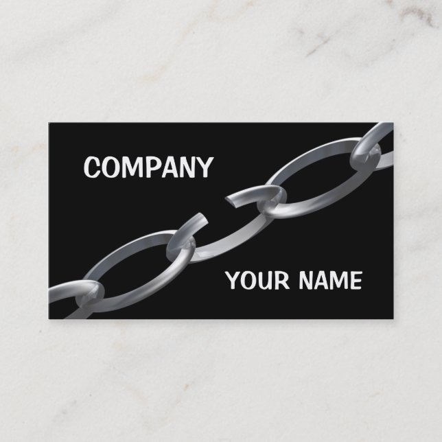 Broken chain business card (Front)